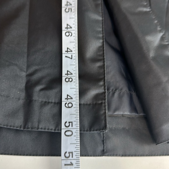 Vintage Mervyn’s Lined Black Trench Coat Gen X punk  whimsy goth 14 - Picture 15 of 16